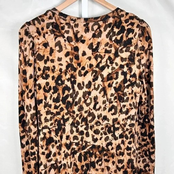 Cabi Selma Size Medium Leopard Print Dress Stretch Figure Flattering - Picture 9 of 12